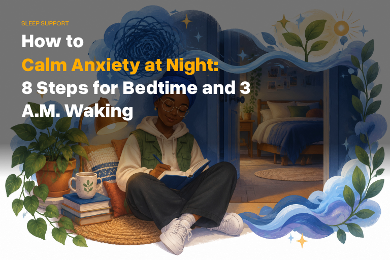 How to Calm Anxiety at Night: 8 Steps for Bedtime and 3 A.M. Waking