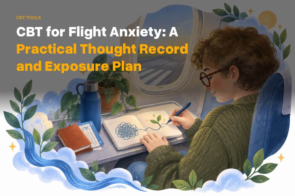 CBT for Flight Anxiety: A Practical Thought Record and Exposure Plan